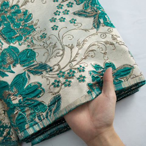 Image of 5 Yards Brocade Jacquard Lace Fabric-FrenzyAfricanFashion.com