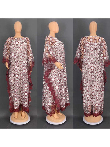 Image of African Dresses Women Lace Evening Long Dress-FrenzyAfricanFashion.com