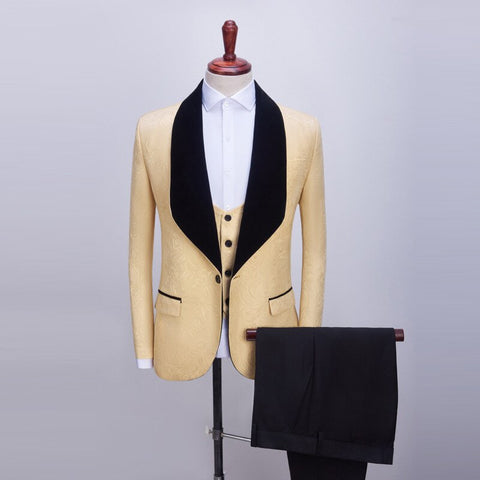 Image of Boutique Big Black Blazers Jacket Pants Vest 3 Pcs Set-FrenzyAfricanFashion.com