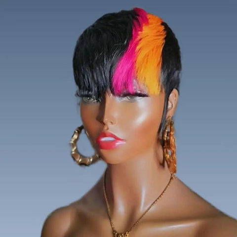 Image of Headband Wig Kinky Straight 26 Inch Kinky Straight Headband Wig Human Hair Glueless Human Hair Wigs Machine Made synthetic-FrenzyAfricanFashion.com