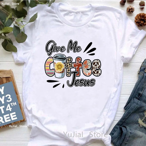 Image of All My Hope Is In Jesus Graphic Print T-Shirt Women-FrenzyAfricanFashion.com