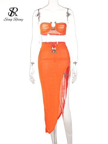 Image of Irregular Women Summer Sets Party Sexy Two Piece Sets-FrenzyAfricanFashion.com