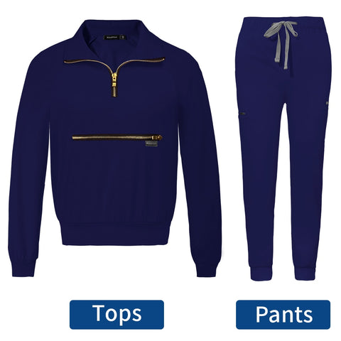 Image of Scrubs Set Uniform Long Sleeved Medical Hospital Veterinary Nurse Uniforms-FrenzyAfricanFashion.com