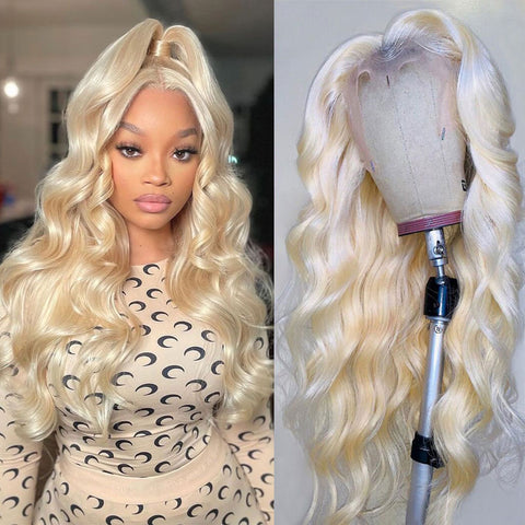 Image of Highlight Wig Human Hair Honey Blonde Body Wave Lace Front Wig 30 32 Inch Brazilian Hair Wigs For Women 13x4 Hd Lace Frontal Wig-FrenzyAfricanFashion.com