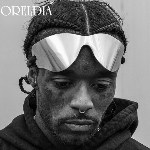 Image of New Oversoized Punk Rimless Sunglasses Women Men Luxury One Piece Sun Glasses Female Brand Designer Y2k Eyeglasses De Sol Oculos-FrenzyAfricanFashion.com