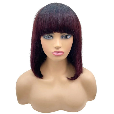 Image of Short Human Hair Wig Women Straight Remy Hair Bob-FrenzyAfricanFashion.com