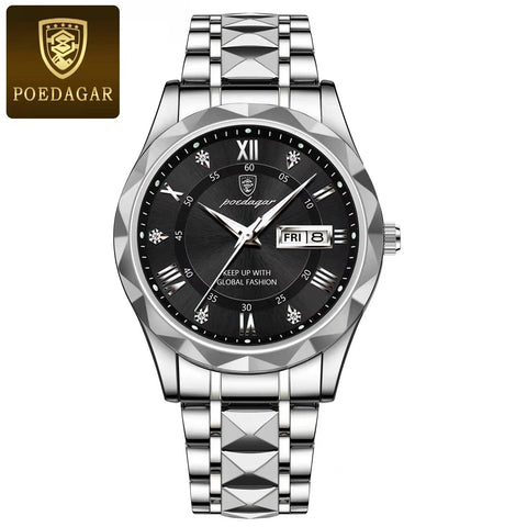 Image of BeniSap Top Brand Luxury Man Wristwatch Waterproof Luminous Date Week Men Watches Stainless Steel-FrenzyAfricanFashion.com
