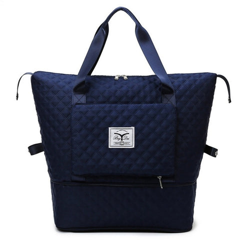 Image of Foldable Travel Bag Wet Dry Separation Waterproof Handbag Lingge Large Capacity Solid Tote Bag Women Gym Yoga Shoulder Bags-FrenzyAfricanFashion.com