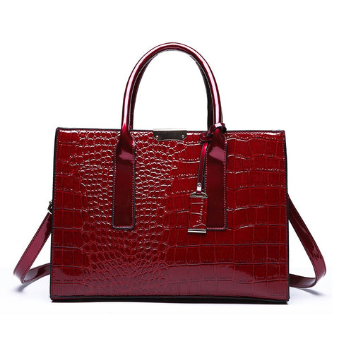 Image of Crocodile Print Women Handbags Purse Tote Bags Adjustable Strap Top Handle Bag Large Capacity Crossbody Bags-FrenzyAfricanFashion.com