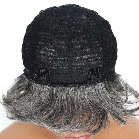 Image of Cheap Human Hair Wigs Short Bob Pixie Cut Wig Human Hair For Women perruque cheveux humain Brazilian Hair Colored Wig With Bangs-FrenzyAfricanFashion.com