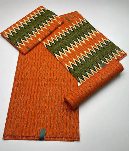 Image of Blue kente Wax Print Fuchsia Fabric Dress Craft DIY Cotton Nananom-FrenzyAfricanFashion.com