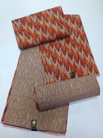 Image of Blue kente Wax Print Fuchsia Fabric Dress Craft DIY Cotton Nananom-FrenzyAfricanFashion.com