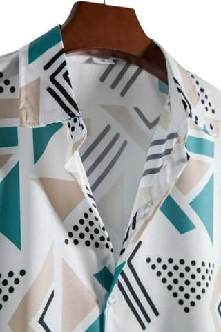 Image of Hawaiian Shirt 2022 Summer New Men's Shirts Casual Fashion Trend Lapel Printed Short Sleeve Shirts Camisas Para Hombre-FrenzyAfricanFashion.com