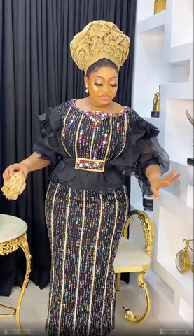 Image of Dashiki Dresses Women Elegant Luxury Velvet Evening Gowns Plus Size Turkey Long Maxi Party Dress-FrenzyAfricanFashion.com