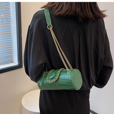 Image of Tote Barrel PU Leather Women Handbag Shoulder Messenger Bag-FrenzyAfricanFashion.com