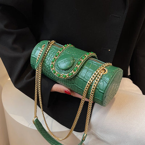 Image of Tote Barrel PU Leather Women Handbag Shoulder Messenger Bag-FrenzyAfricanFashion.com