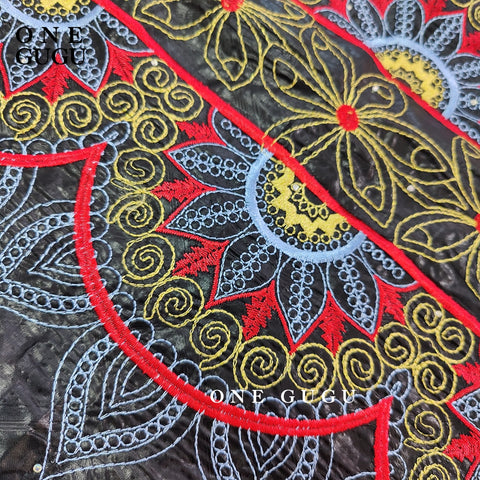 Image of Black Bazin Riche Lace Dress Women Wedding Party Gown Robe-FrenzyAfricanFashion.com