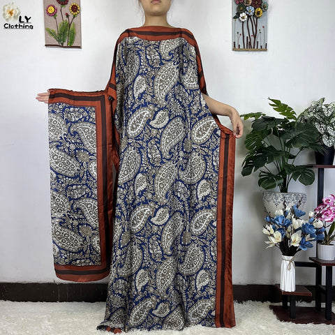 Image of Turkey Abaya Loose Silk Oversize Women Clothing-FrenzyAfricanFashion.com