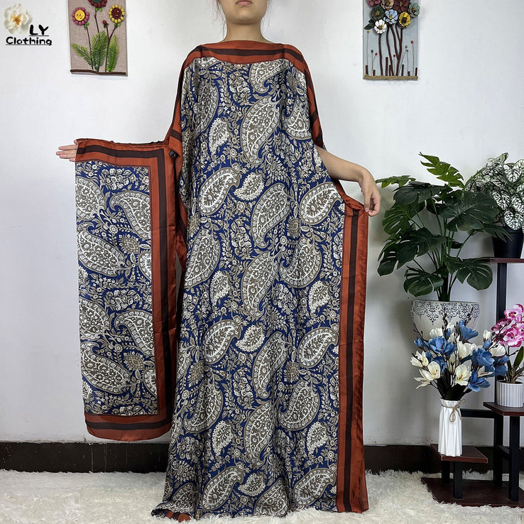 Turkey Abaya Loose Silk Oversize Women Clothing-FrenzyAfricanFashion.com