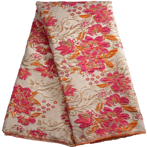 Image of 5 Yards Brocade Jacquard Lace Fabric-FrenzyAfricanFashion.com