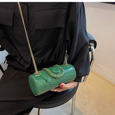 Image of Tote Barrel PU Leather Women Handbag Shoulder Messenger Bag-FrenzyAfricanFashion.com