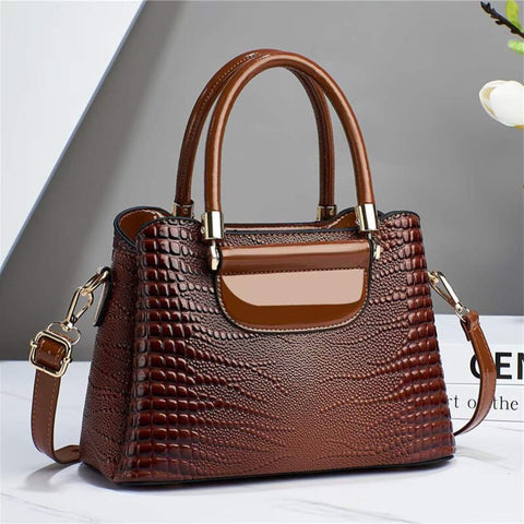Image of Fashion Shoulder Bag For Women PU Leather Handbag Adjustable Shoulder Strap Large Capacity Tote Messenger Bag-FrenzyAfricanFashion.com