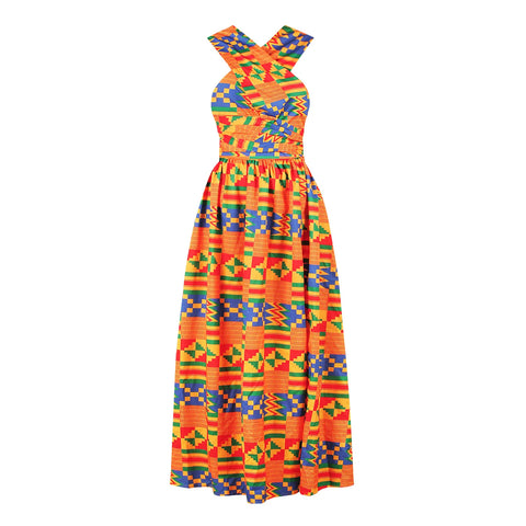 Image of african printing plus size polyester long dress-FrenzyAfricanFashion.com