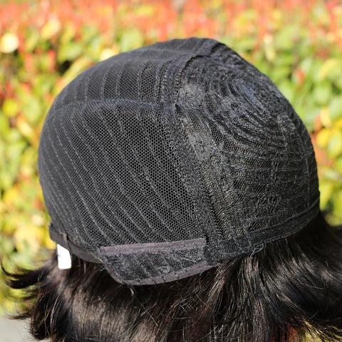 Image of Afro Kinky Curly Highlight Wig Human Hair Ombre Brown-FrenzyAfricanFashion.com