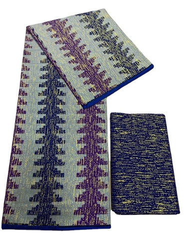 Image of Blue kente Wax Print Fuchsia Fabric Dress Craft DIY Cotton Nananom-FrenzyAfricanFashion.com