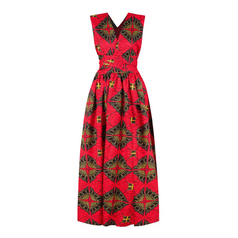Image of african printing plus size polyester long dress-FrenzyAfricanFashion.com