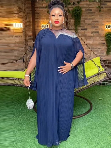 Image of Chiffon Dresses Women Loose Boubou Dubai African Abayas-FrenzyAfricanFashion.com