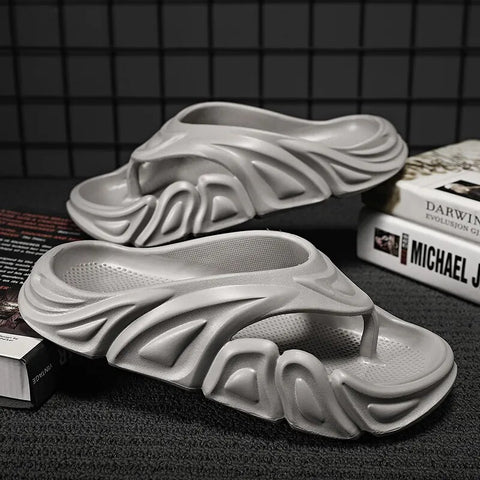 Image of Men Summer Non-slip Flip Flops Outside Beach Slippers Flat Shoes-FrenzyAfricanFashion.com