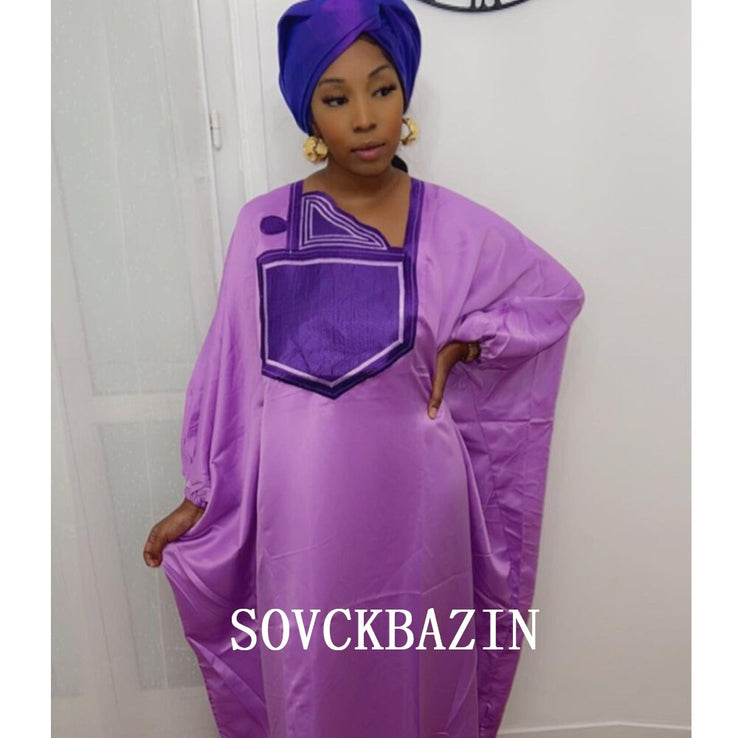Women Cotton Embroidered Kaftan Dresses Outfits Abaya Boubou-FrenzyAfricanFashion.com