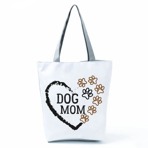 Image of Fashion Cat Dogs Paws Handbags Print Cute Cartoon Shopping Bag-FrenzyAfricanFashion.com