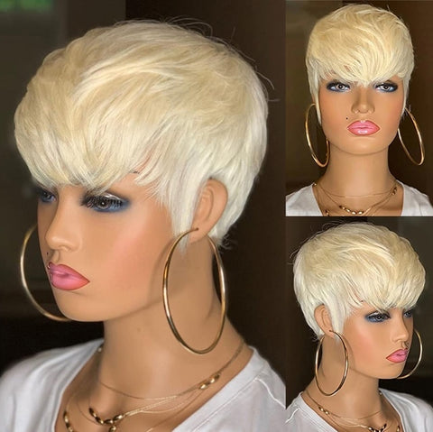 Image of Frenzy Straight Pixie Cut Hair Bob Wig Honey Gold-FrenzyAfricanFashion.com
