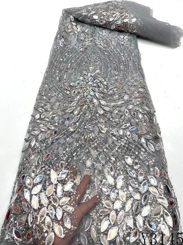 Image of Luxury Beaded Fabric Lace - Lucy-FrenzyAfricanFashion.com