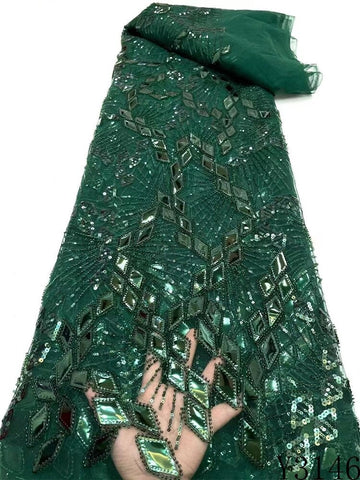 Image of Luxury Beaded Fabric Lace - Lucy-FrenzyAfricanFashion.com