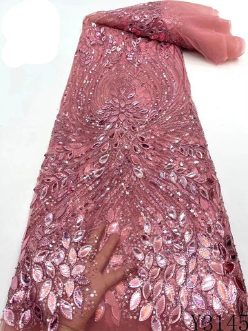 Image of Luxury Beaded Fabric Lace - Lucy-FrenzyAfricanFashion.com