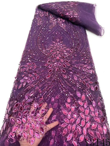 Image of Luxury Beaded Fabric Lace - Lucy-FrenzyAfricanFashion.com