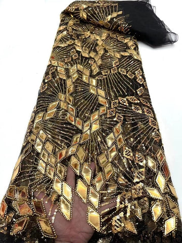 Image of Luxury Beaded Fabric Lace - Lucy-FrenzyAfricanFashion.com