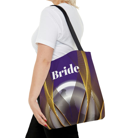 Image of Purple Bridal Tote | Custom Bridal Shower Gift Bag | Wedding Handbag | Gift For Bride | Beach Wedding Shoulder Bag-FrenzyAfricanFashion.com