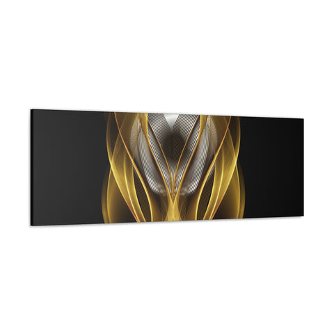 Image of Home Decor Custom Wall ART | Canvas Frame Gold and Black Print | Painting Poster | Abstract Design | Modern Home Office Wall Frame | Firelin-FrenzyAfricanFashion.com