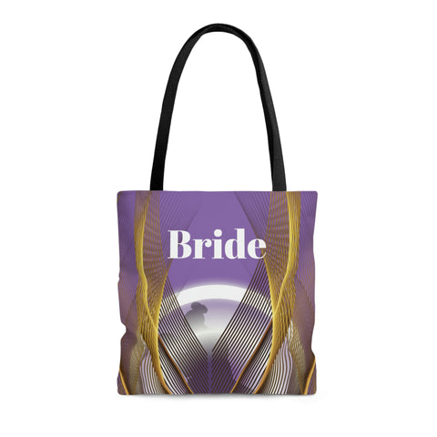 Image of Purple Bridal Tote | Custom Bridal Shower Gift Bag | Wedding Handbag | Gift For Bride | Beach Wedding Shoulder Bag-FrenzyAfricanFashion.com