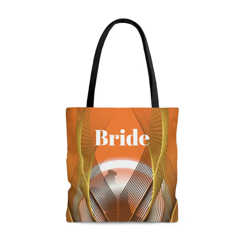 Image of Custom Bridal Tote | Orange Bag | Practical Wedding Gift | Bridal Shower | Women Engagement Bride to be Handbag-FrenzyAfricanFashion.com