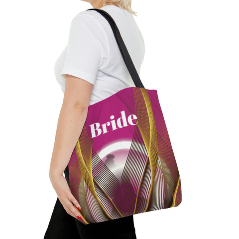 Image of Fuchsia Bridal Tote | Custom Bridal Shower Gift Bag | Wedding Handbag | Gift For Bride | Beach Wedding Shoulder Bag-FrenzyAfricanFashion.com