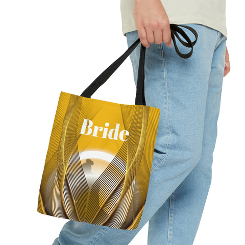 Image of Yellow Bridal Tote | Women Handbag | Custom Wedding Bag | Bridal Shower Gift-FrenzyAfricanFashion.com