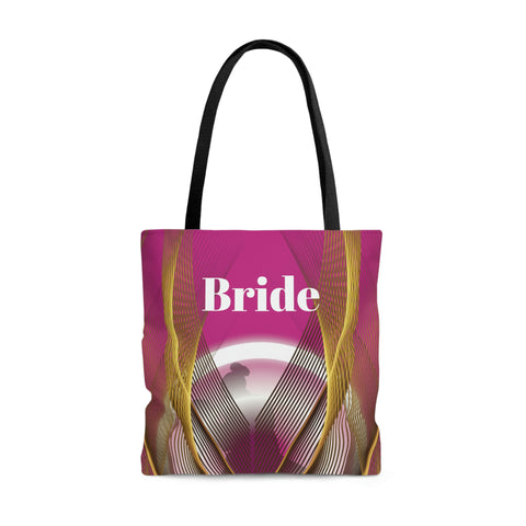 Image of Fuchsia Bridal Tote | Custom Bridal Shower Gift Bag | Wedding Handbag | Gift For Bride | Beach Wedding Shoulder Bag-FrenzyAfricanFashion.com