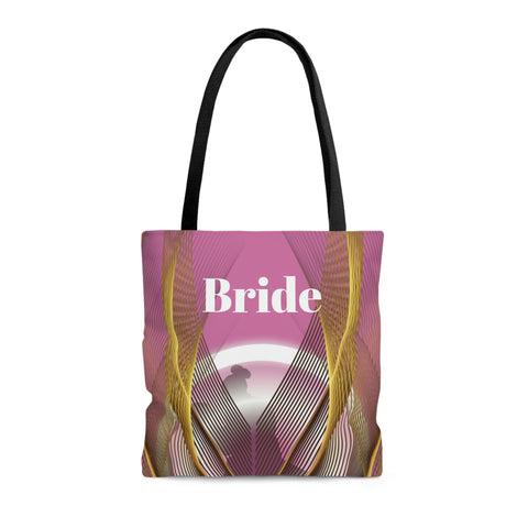 Image of Custom Bride Tote | Pink Women Shoulder Bag | Practical Wedding Gift for Her | Bridal Shower Gift | Women Engagement | Bride to be-FrenzyAfricanFashion.com