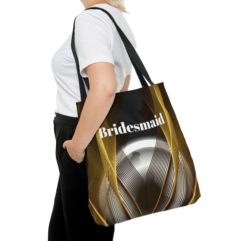 Image of Bridesmaids Gifts | Custom Black Tote | Practical Wedding Gift | Bridal Shower | Bridal Team Handbag-FrenzyAfricanFashion.com