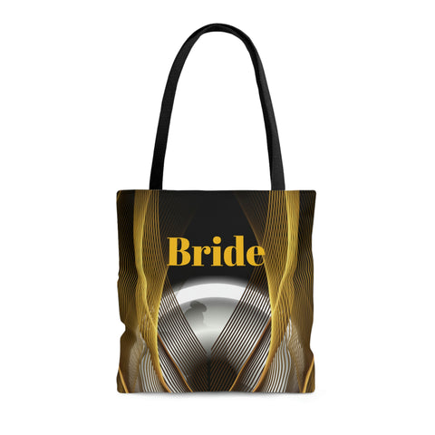 Image of Custom Bridal Tote | Black Bag | Practical Wedding Gift | Bridal Shower | Women Engagement | Bride to be Handbag | Gift For Her-FrenzyAfricanFashion.com